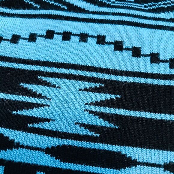 Fiancee Blue Dress women bodycon short sleeve dress with geometric print size S - Picture 6 of 7